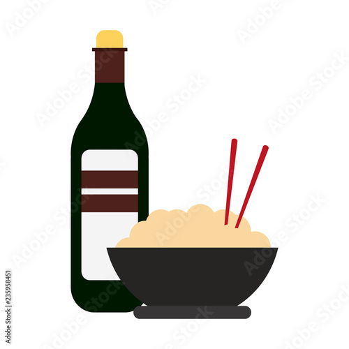 Rice bowl and drink bottle