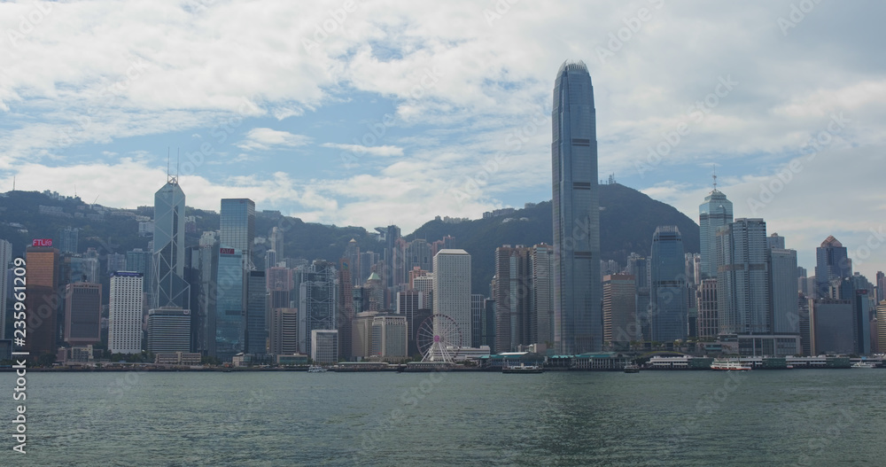 Naklejka premium Hong Kong downtown