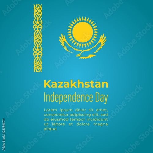 Kazakhstan Independence Day Vector Template Design Illustration