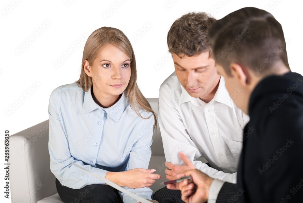 Couple Meeting Financial Advisor Couple Meeting Financial Advisor