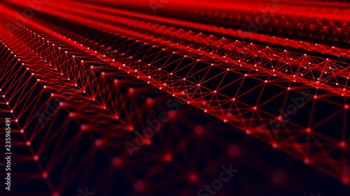 Abstract technology background. Network connection structure. Big data digital background. 3d rendering.