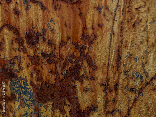 Abandoned old factory, rusty walls