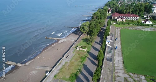 Aerial view resort town Gagra, Abkhazia, Georgia photo