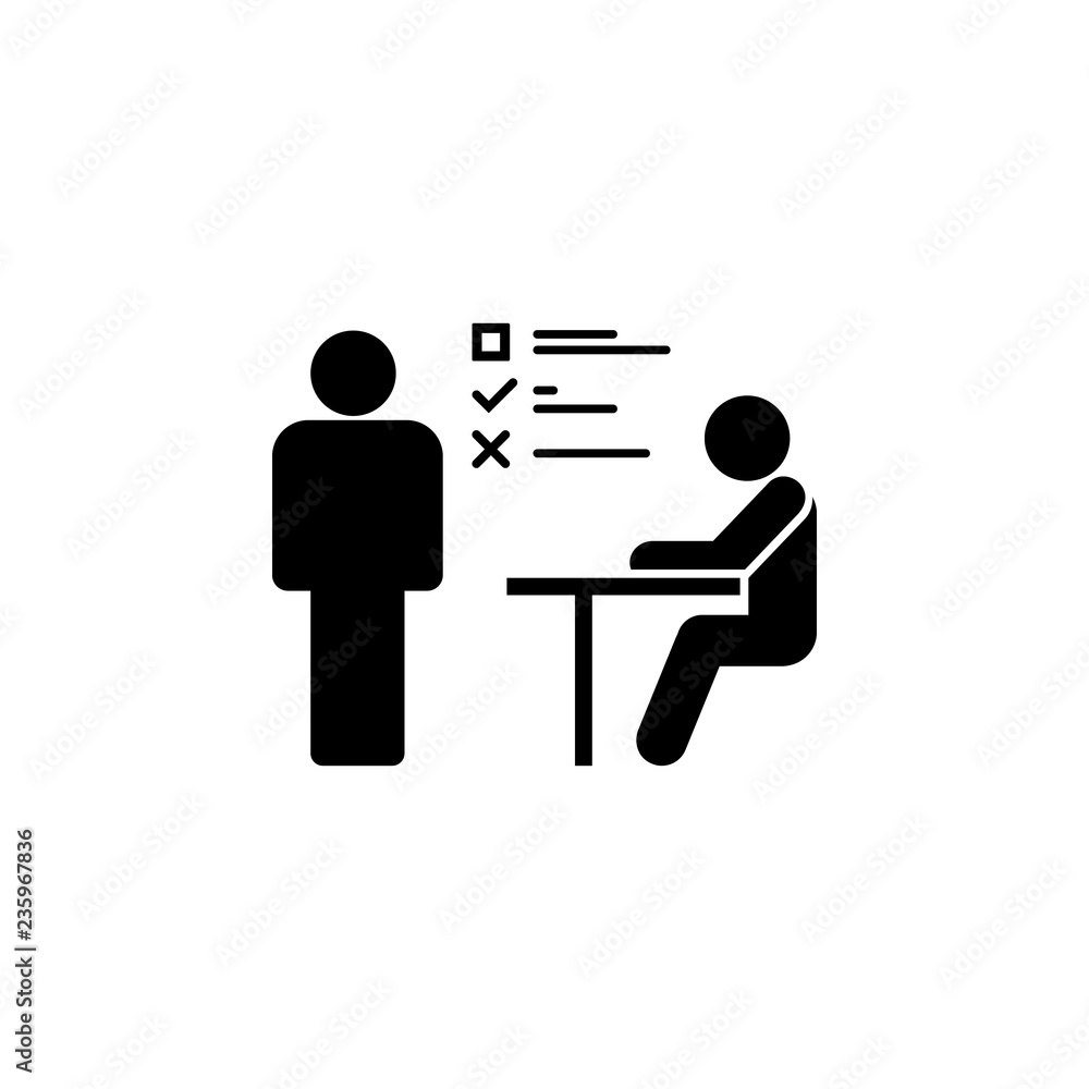 interview, job icon. Simple glyph vector of business set for UI and UX, website or mobile application interview, job icon. Simple glyph vector of business set for UI and UX, website or mobile application