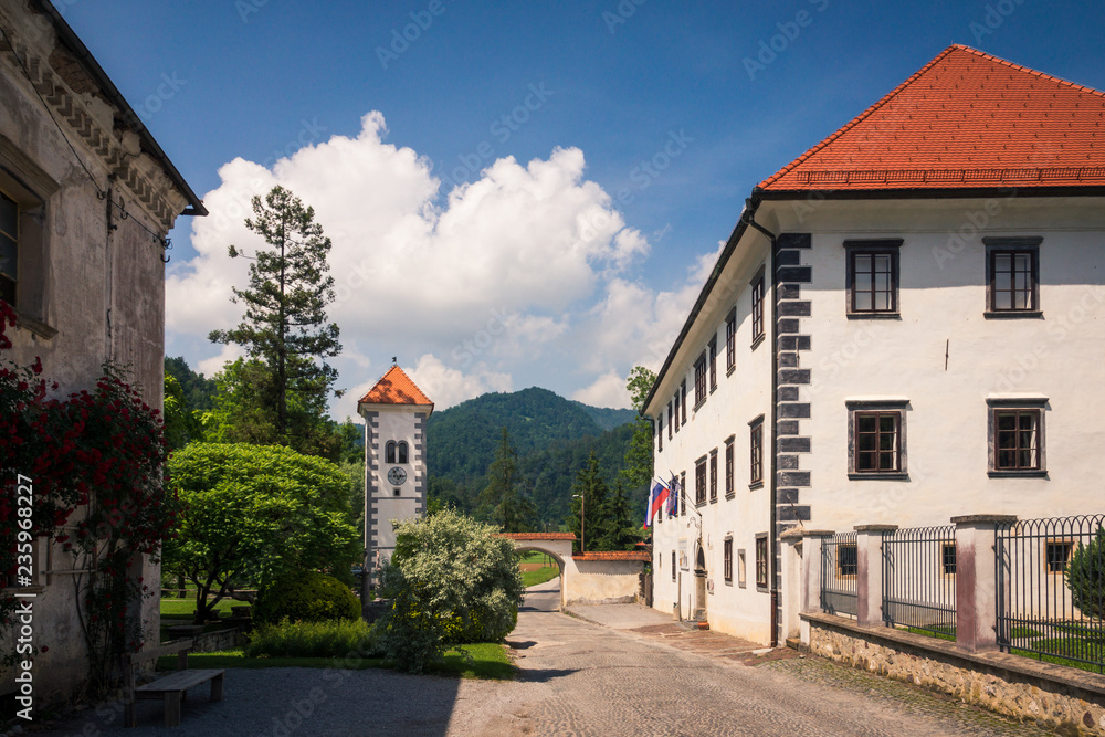Old buildings  in Polhov Gradec, Upper Carniola, Slovenia