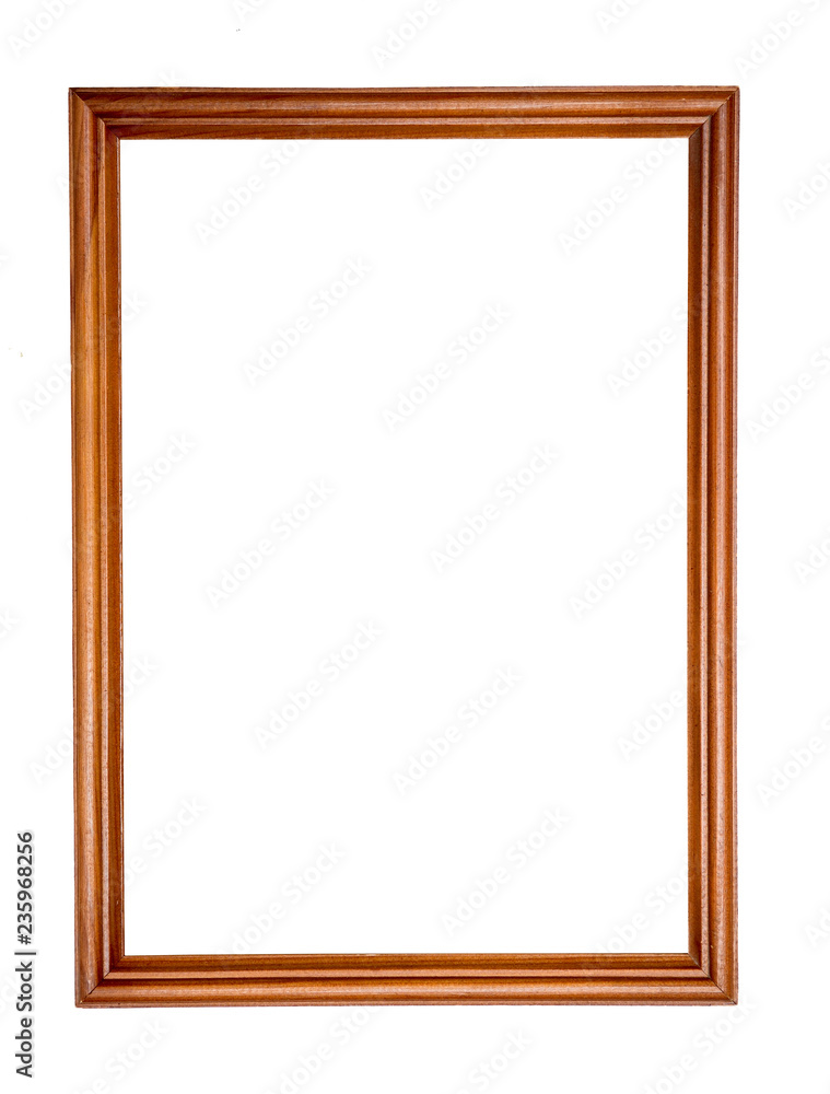 Antique wooden photo frame on an isolated white background Antique wooden photo frame on an isolated white background