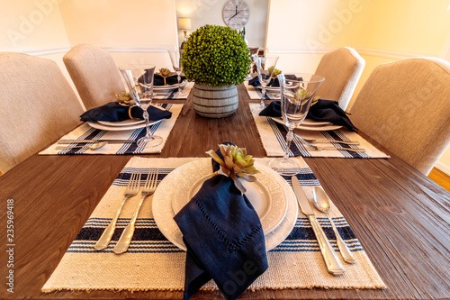 table set for entertaining