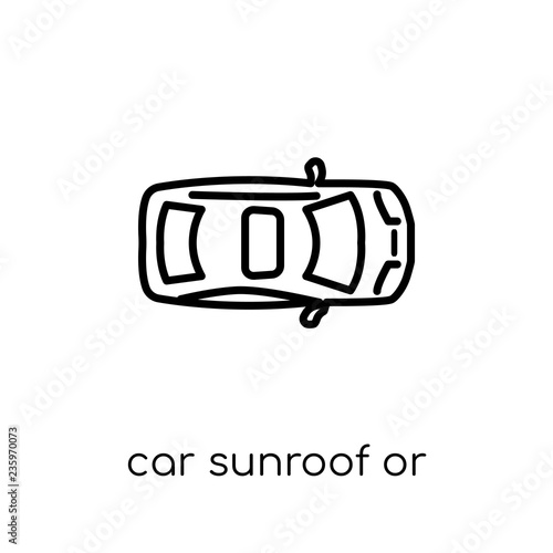 car sunroof or sunshine roof icon from Car parts collection.