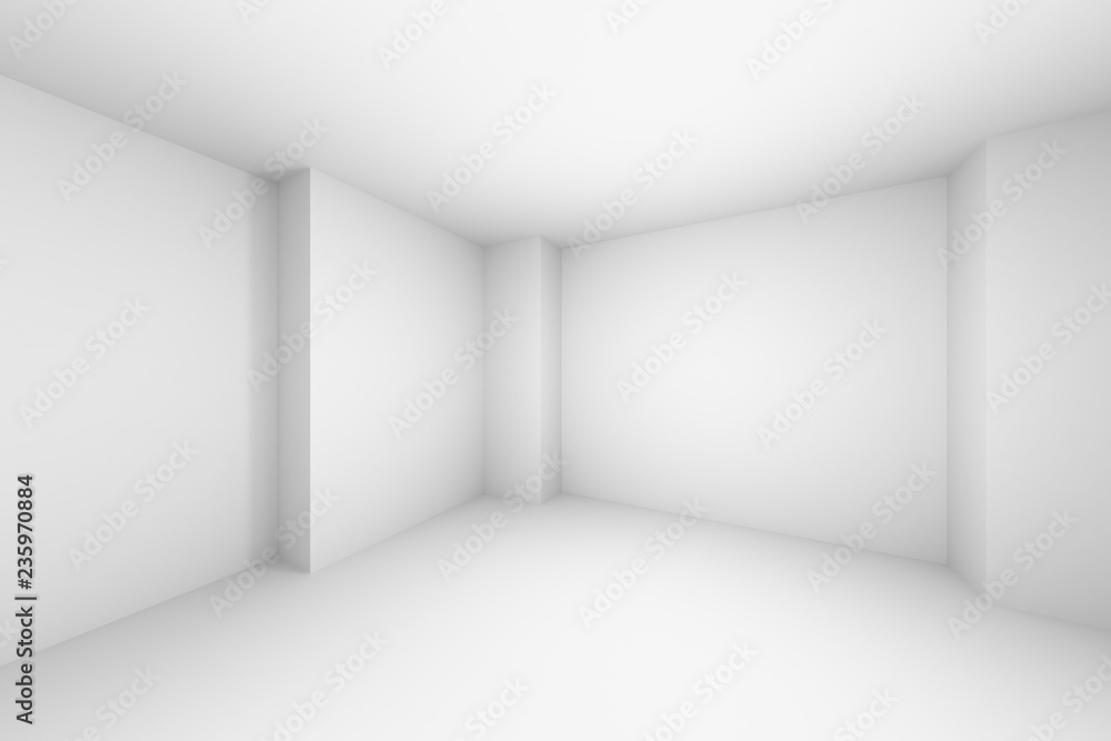 Empty abstract white room simple illustration Empty abstract white room simple illustration