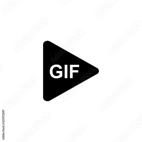 text gif inside the play icon
