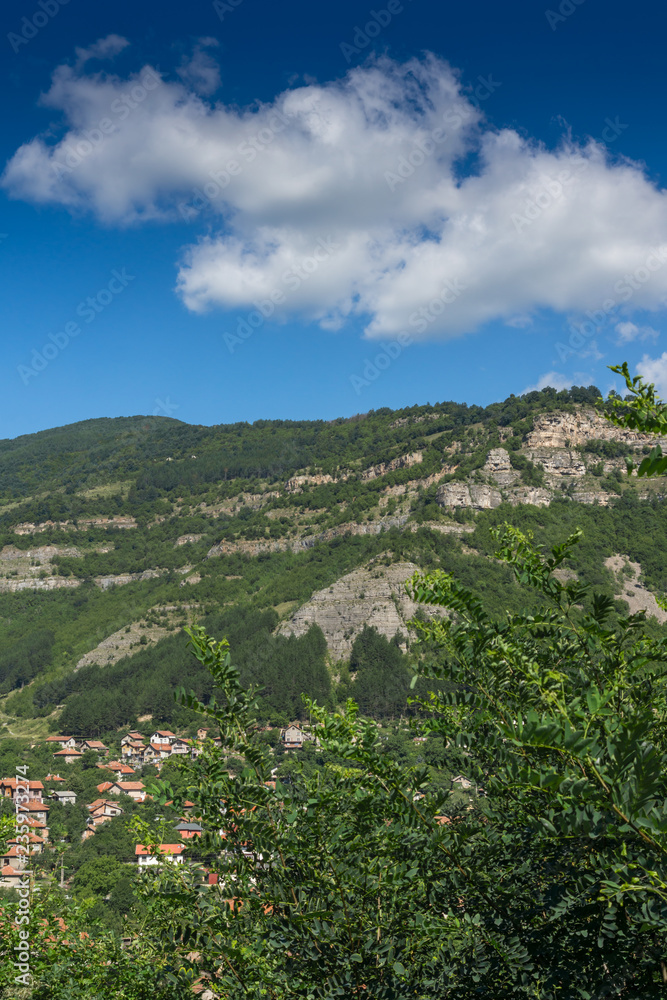 Amazing Landscape with Iskar Gorge and village of Tserovo , Balkan Mountains, Bulgaria