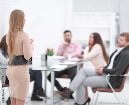 background image of the working meeting in the office
