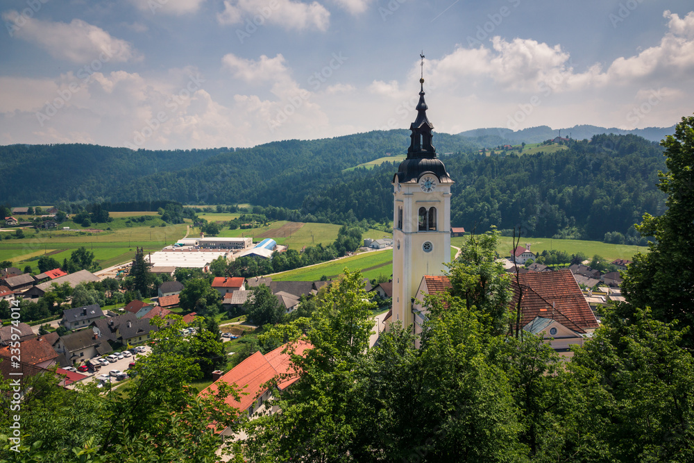 Church in Polhov Gradec, Upper Carniola, Slovenia