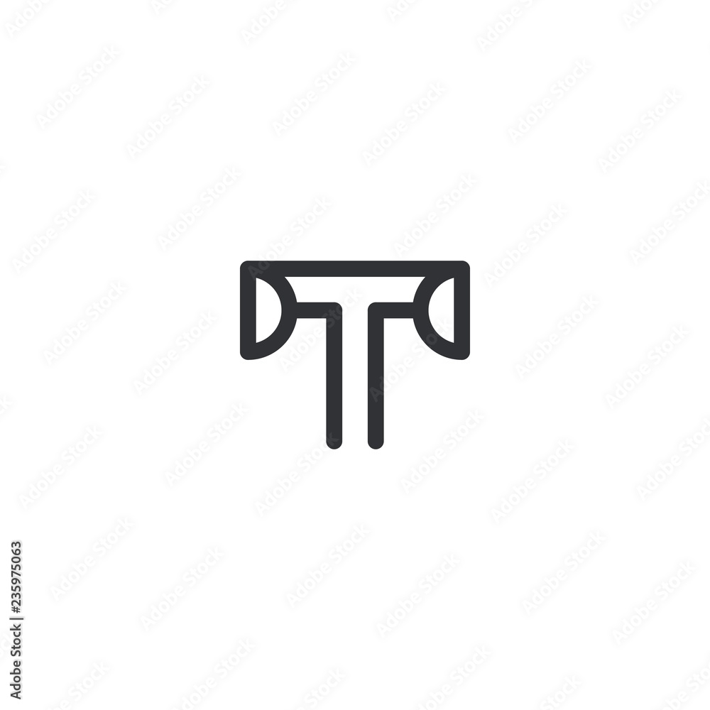 Letter T Outline Abstract Creative Minimalist Icon Logo Design Template Element Vector Letter T Outline Abstract Creative Minimalist Icon Logo Design Template Element Vector