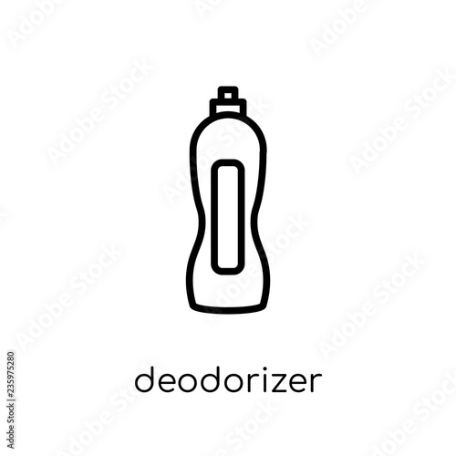 deodorizer icon. Trendy modern flat linear vector deodorizer icon on white background from thin line Cleaning collection