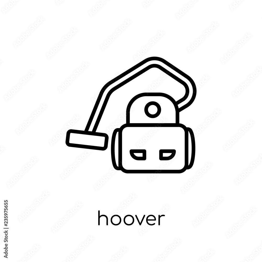 hoover icon. Trendy modern flat linear vector hoover icon on white background from thin line Cleaning collection