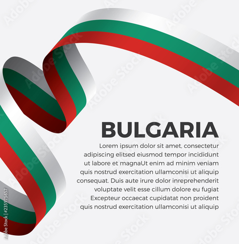 Bulgaria flag, vector illustration on a white background
