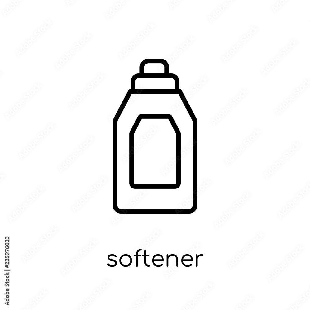 Softener icon. Trendy modern flat linear vector Softener icon on white background from thin line Cleaning collection Softener icon. Trendy modern flat linear vector Softener icon on white background from thin line Cleaning collection