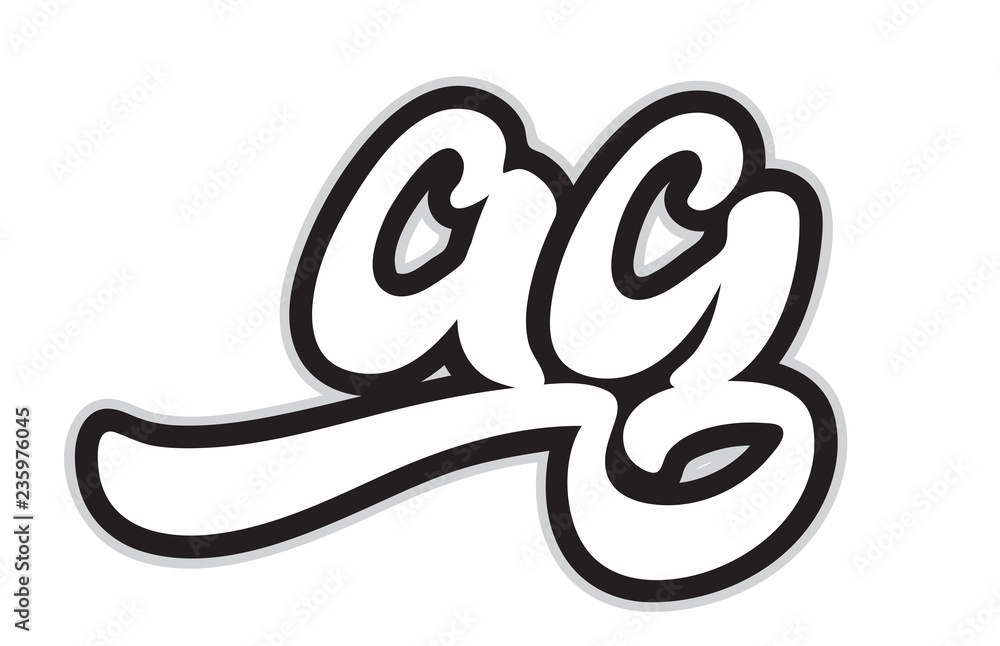 ag a g black and white alphabet letter logo combination icon design ag a g black and white alphabet letter logo combination icon design