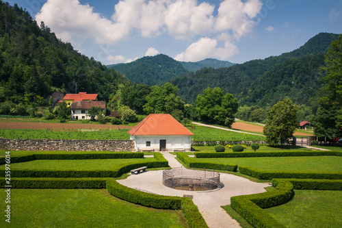 Park in Polhov Gradec, Upper Carniola, Slovenia photo