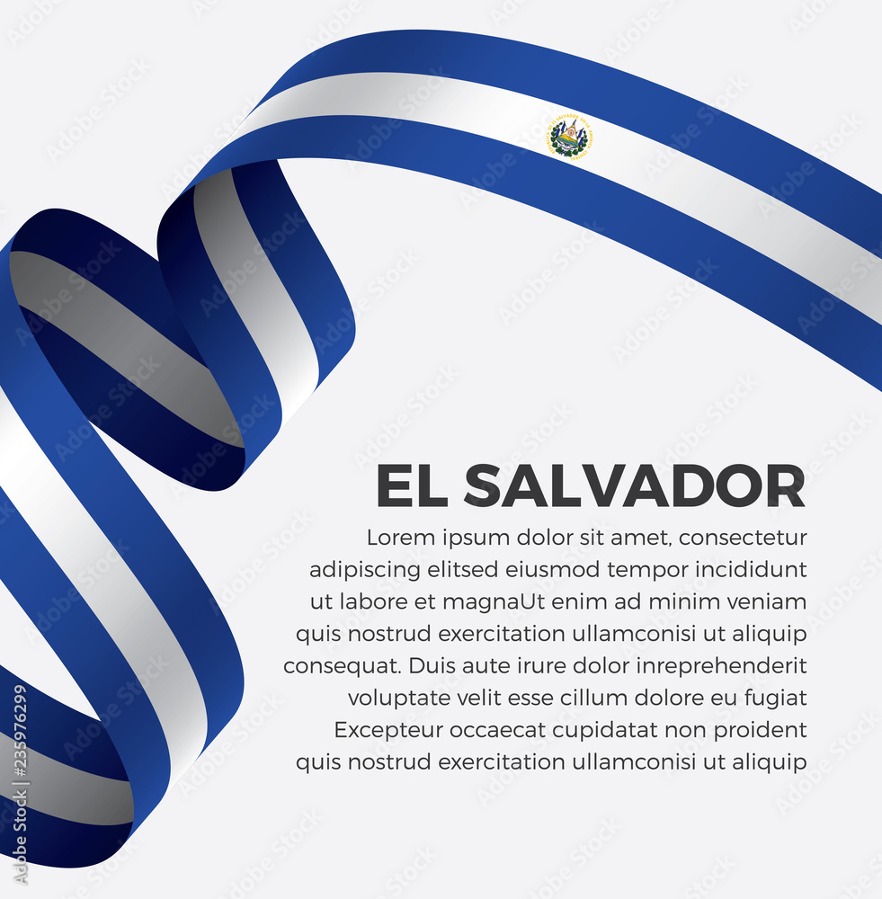 El Salvador flag, vector illustration on a white background Stock Vector |  Adobe Stock