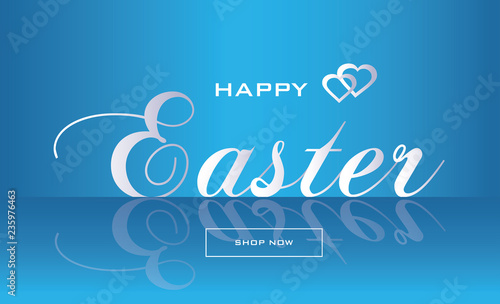 Happy easter poster, invitation card, background. Vector illustration. 