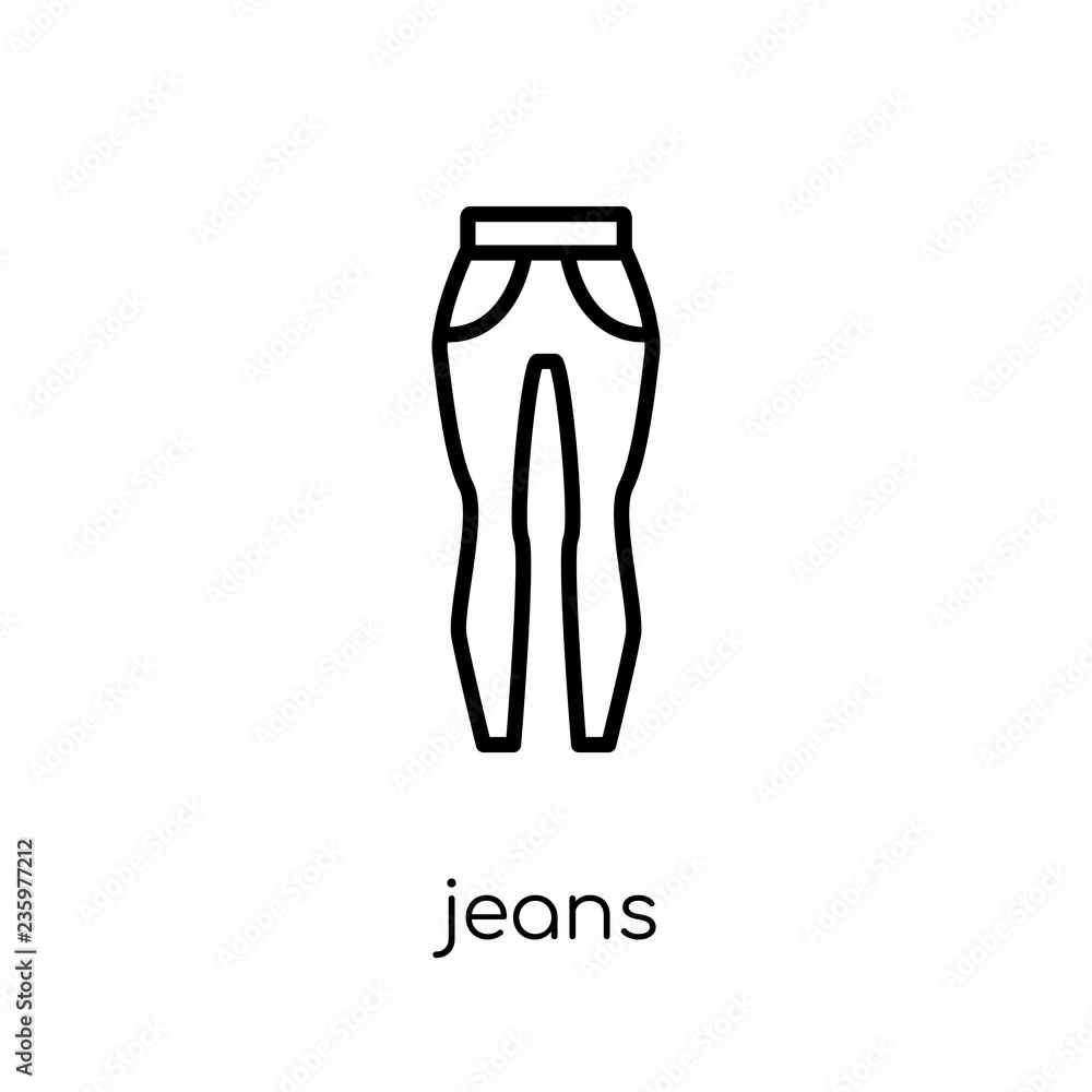 Jeans icon from collection. Jeans icon from collection.