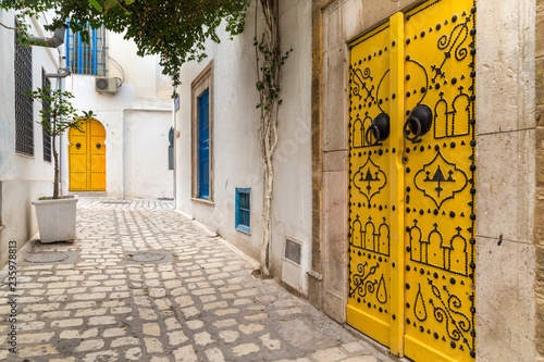 Street in a town in Tunisia
