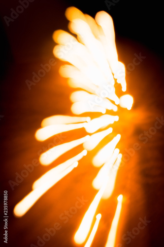blurred bokeh on black background