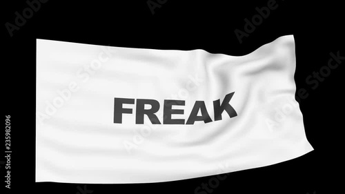freak flag over black background 3d animation