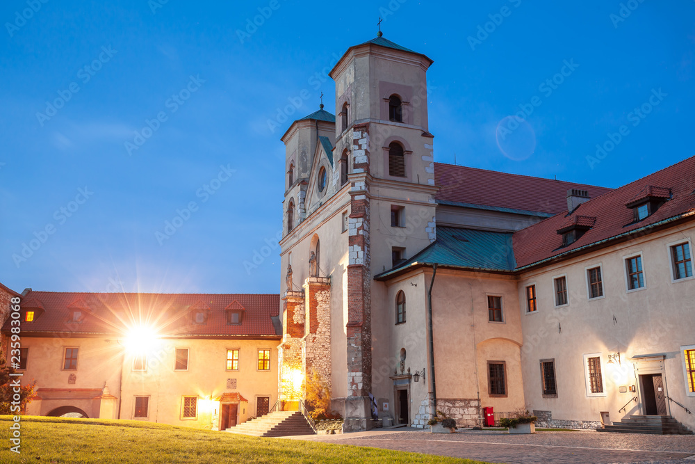 Church of Saints Peter and Paul inner courtyard of Tyniec Benedictine Abbey