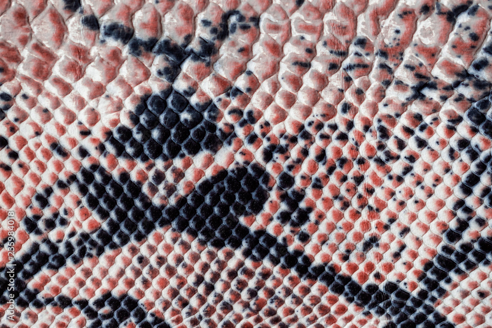Texture of genuine leather close-up, embossed under the skin a reptile, modern fashion background Texture of genuine leather close-up, embossed under the skin a reptile, modern fashion background