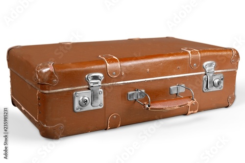 Brown Suitcase Isolated