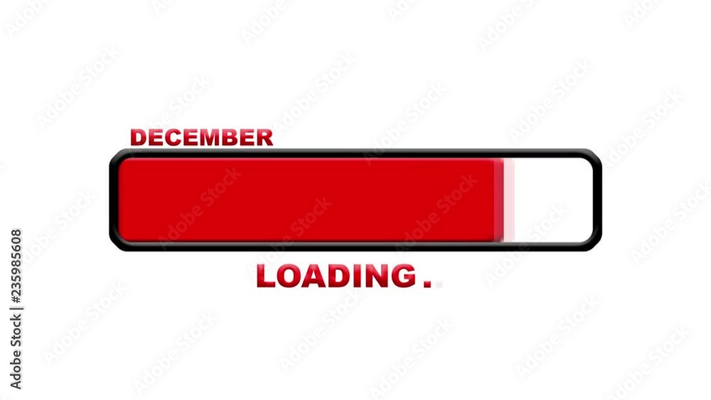 Progress Bar Showing Loading of December. Progress Bar Showing Loading of December.