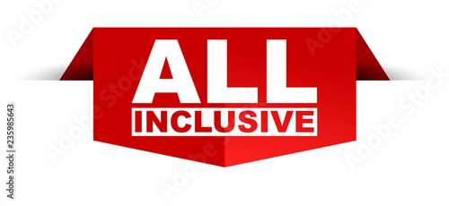 red vector banner all inclusive