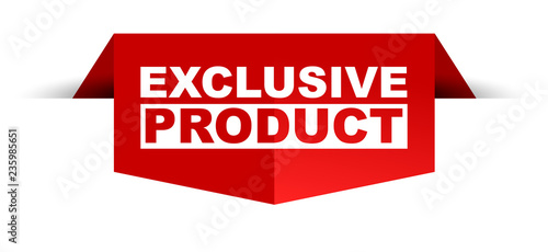 red vector banner exclusive product