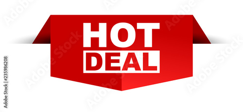red vector banner hot deal
