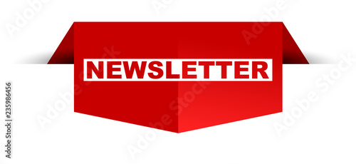 red vector banner newsletter