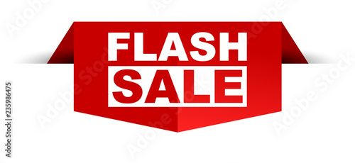 red vector banner flash sale