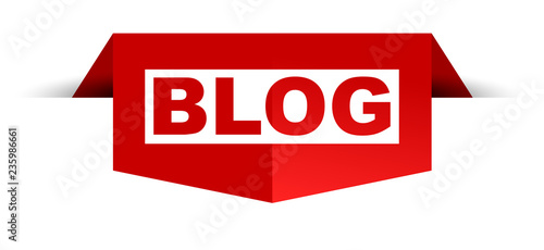 red vector banner blog