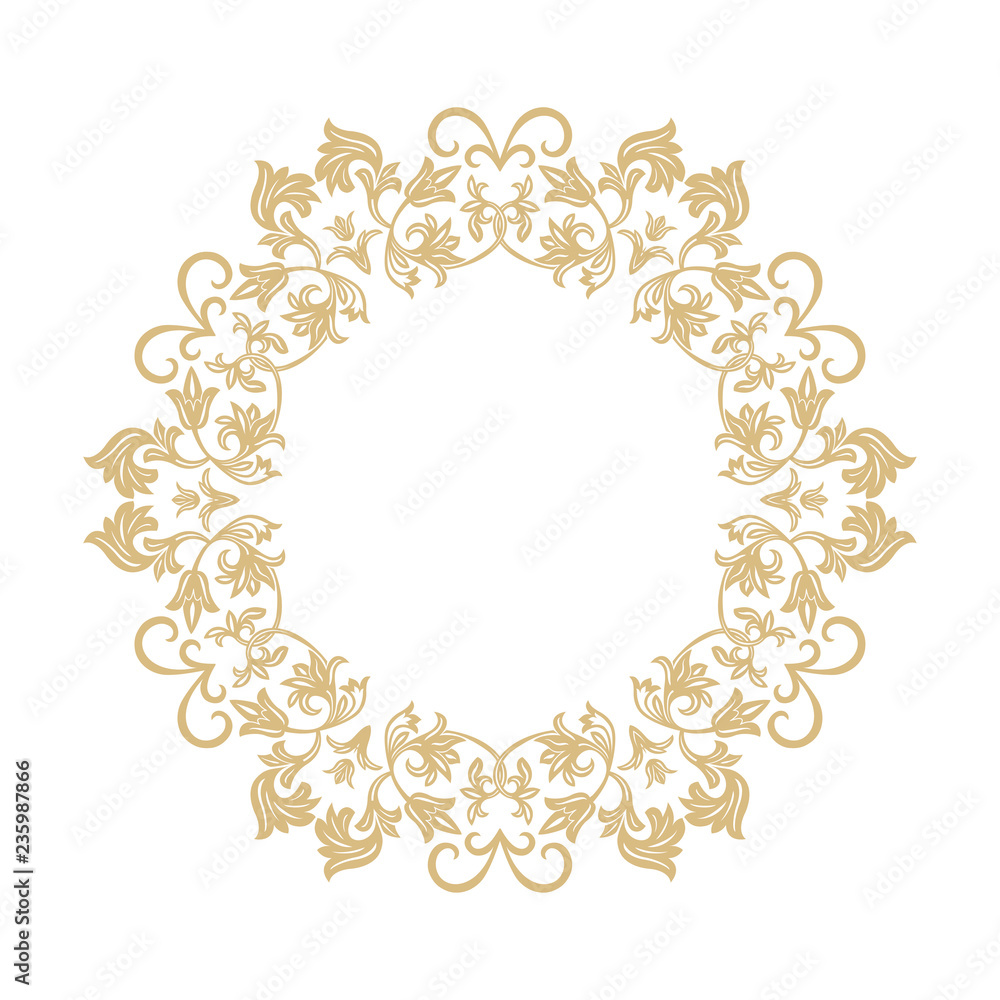 Circular baroque ornament. Circular baroque ornament.