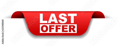 red vector banner last offer