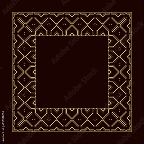 Seamless geometrical frame in style of art deco.