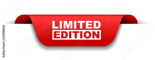 red vector banner limited edition