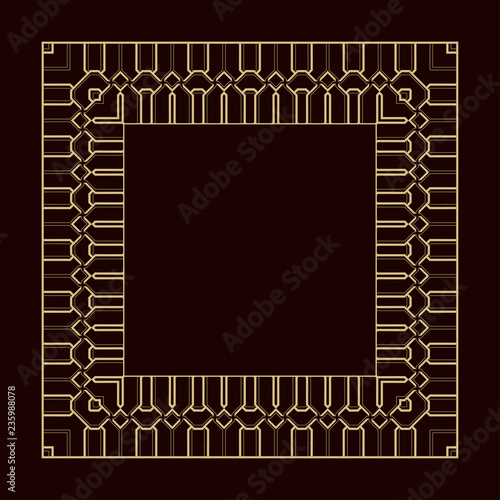 Seamless geometrical frame in style of art deco.