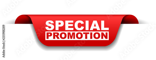 red vector banner special promotion photo