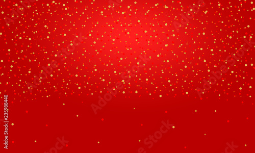 Glitter texture with dots on red background. Vector graphic pattern.