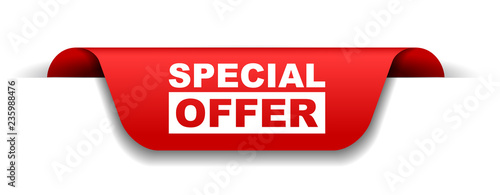 red vector banner special offer