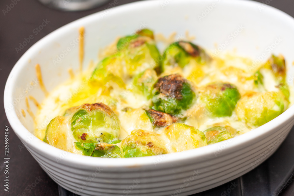 Roasted sprout gratin