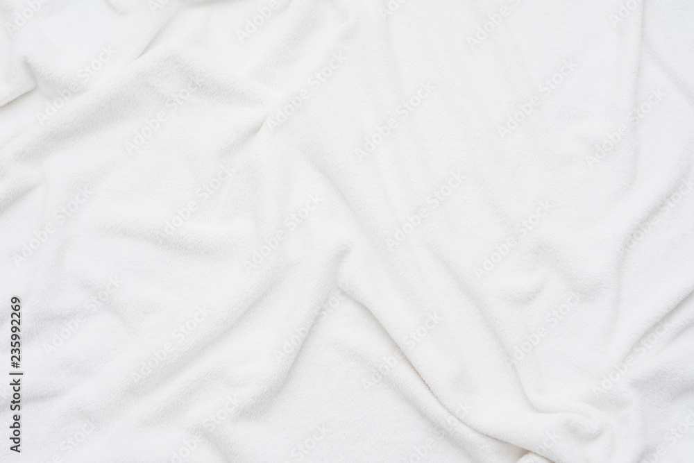 white crumpled blanket, plaid, top view white crumpled blanket, plaid, top view